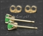 Preview: Ohrstecker 585 Gold, Topas smaragd-grün 4,5,6,7mm